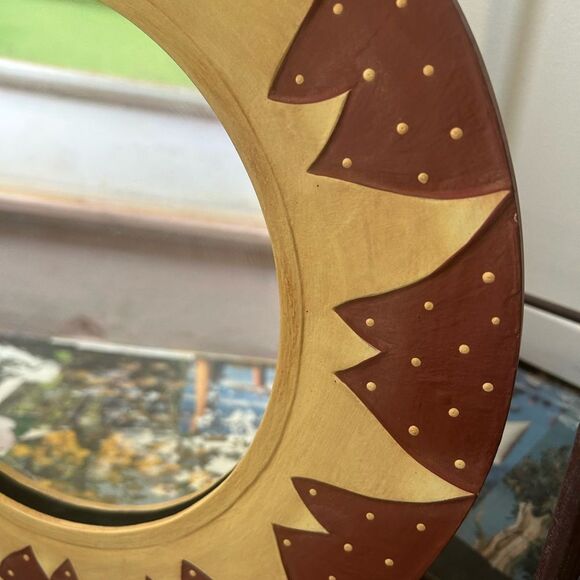 Vintage Whimsical Celestial Sun Moon Crescent Face Wall Mirror 15.5" - Picture 11 of 16